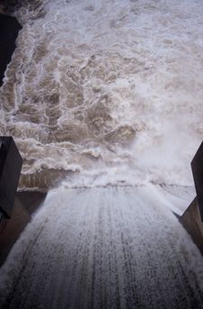 Over The Dam Spillway Vertical Stock Photography Over The Dam Spillway Vertical Stock Photography