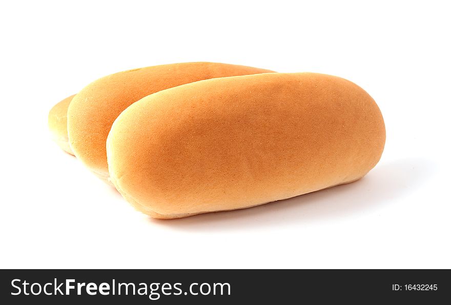 Rolls for hot dog on a white background