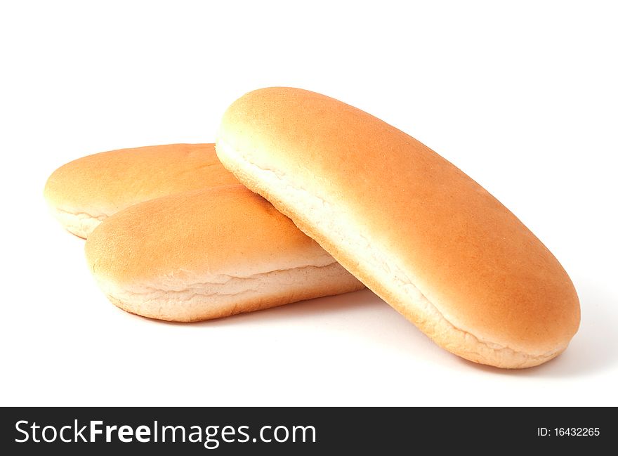 Rolls for hot dog on a white background