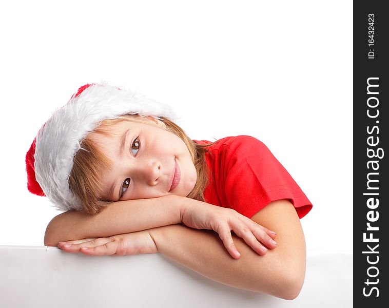 Little Girl In Christmas Hat