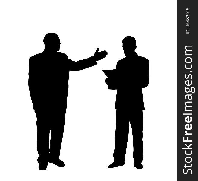 2 Businenessman silhouette, illustration. 2 Businenessman silhouette, illustration