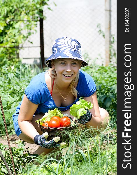 Woman Working In The Garden