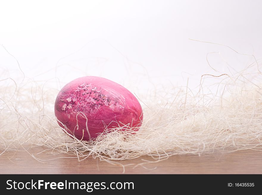 Hand painted pink Easter eggs. Hand painted pink Easter eggs