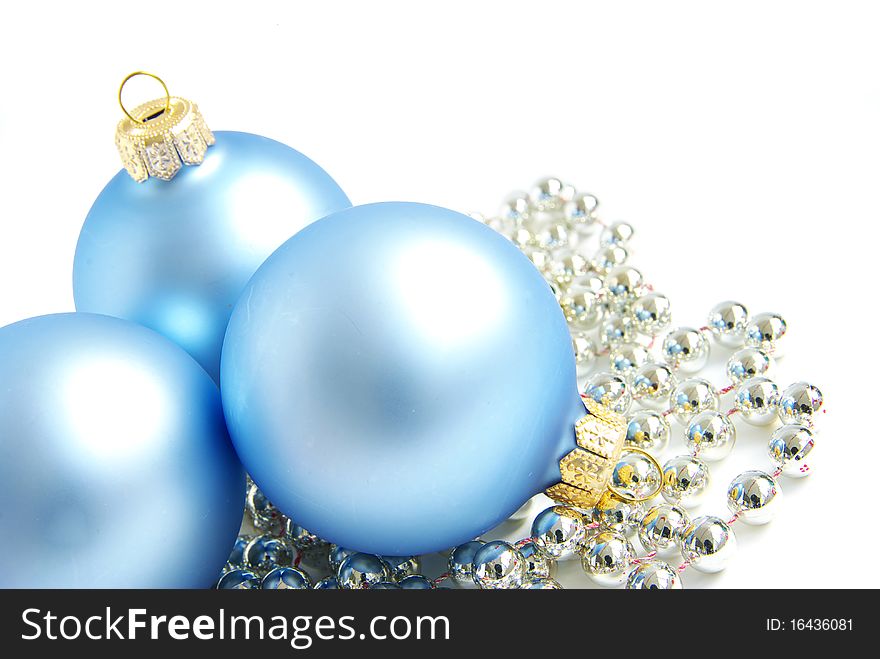 Christmas balls isolated ona white background