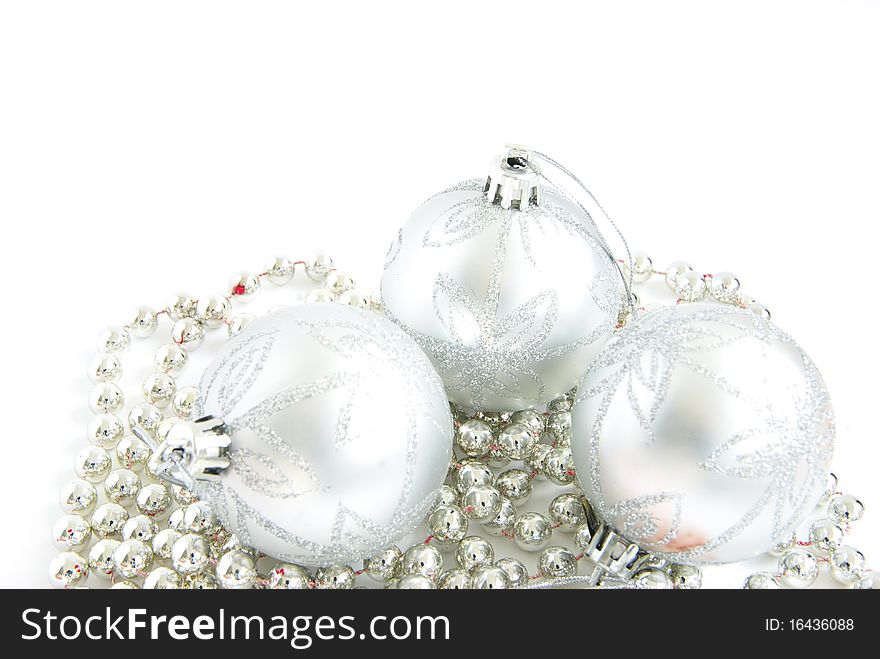 Christmas balls isolated ona white background
