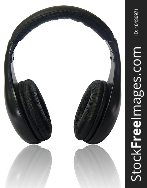 Black headphones wirelessly. Synthetic leather components. Black headphones wirelessly. Synthetic leather components