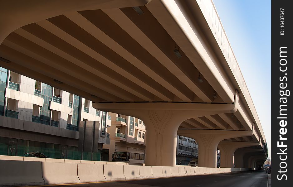 An overpass bridge in UAE. An overpass bridge in UAE