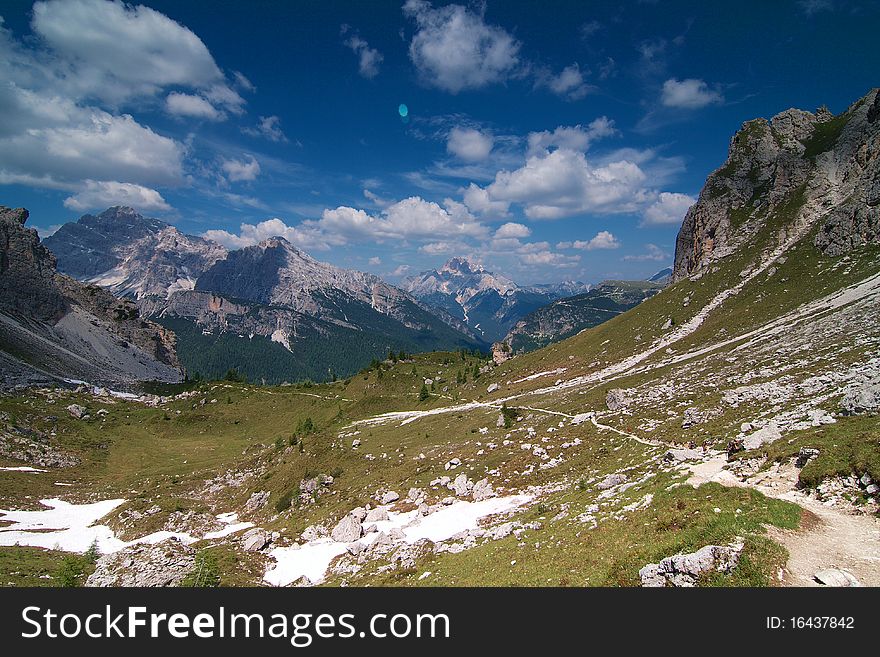 A mountain landscape in the italian environment. A mountain landscape in the italian environment
