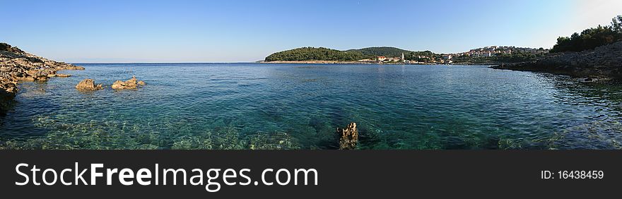 A panoramic view of the beautiful losinj island in croatia. A panoramic view of the beautiful losinj island in croatia