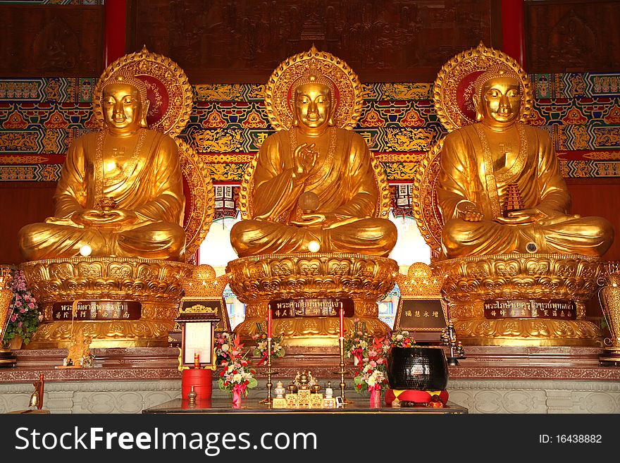 Three Golden Buddha