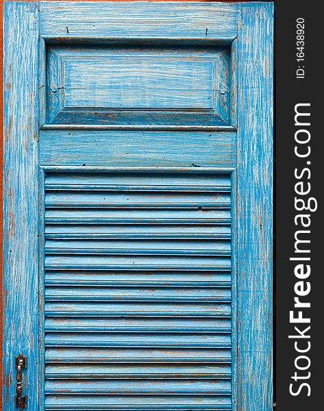 Blue wooden window