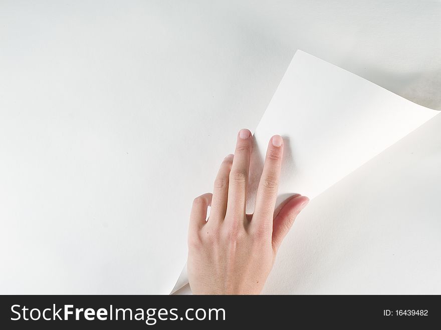 Hand Turning Page