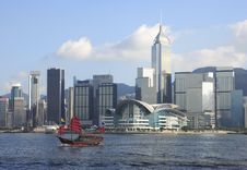 Chinese Boat On Victoria Harbour Royalty Free Stock Photos Chinese Boat On Victoria Harbour Royalty Free Stock Photos