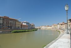 Lungarni In Pisa, Italy Royalty Free Stock Photos
