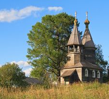 Old Wooden Chapel In North Russia Royalty Free Stock Images