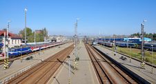 Railway Station Panorama Royalty Free Stock Images Railway Station Panorama Royalty Free Stock Images