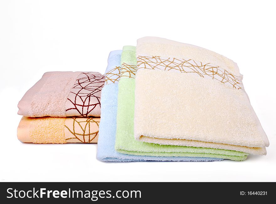 Towel isolated on white with clipping path