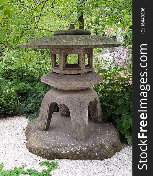 Details of Pagoda statue in a Japanese garden. Details of Pagoda statue in a Japanese garden