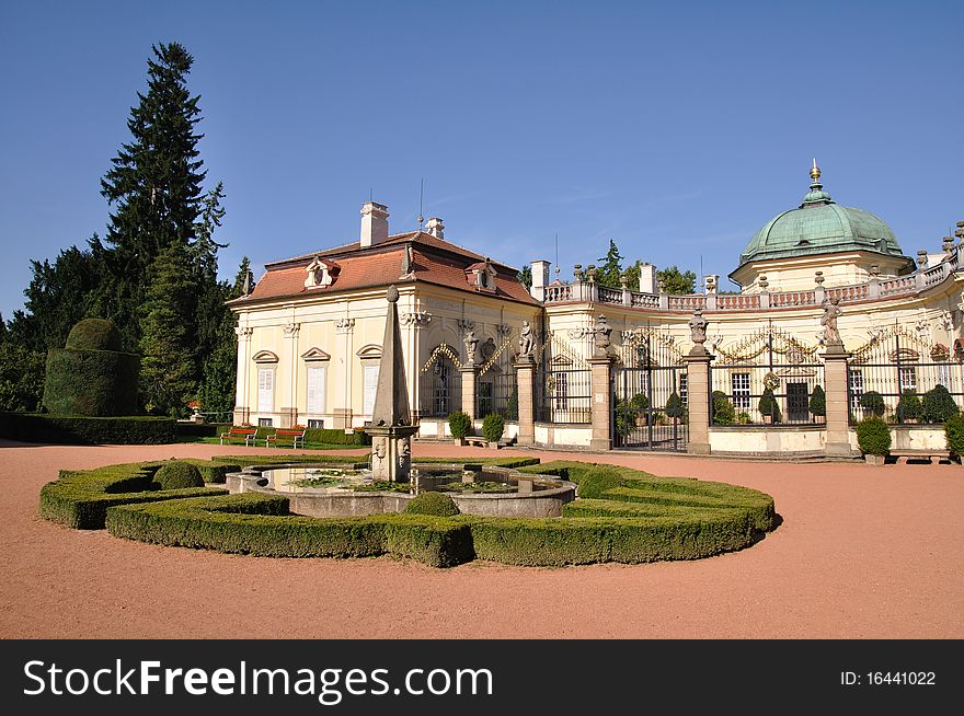 The chateau Buchlovice in the Czech Republic.