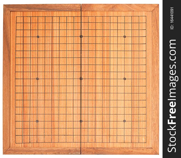 Wooden checker board, Japanese game. Wooden checker board, Japanese game