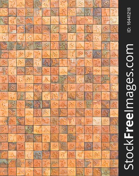 Black & Brown brick wall background. Black & Brown brick wall background