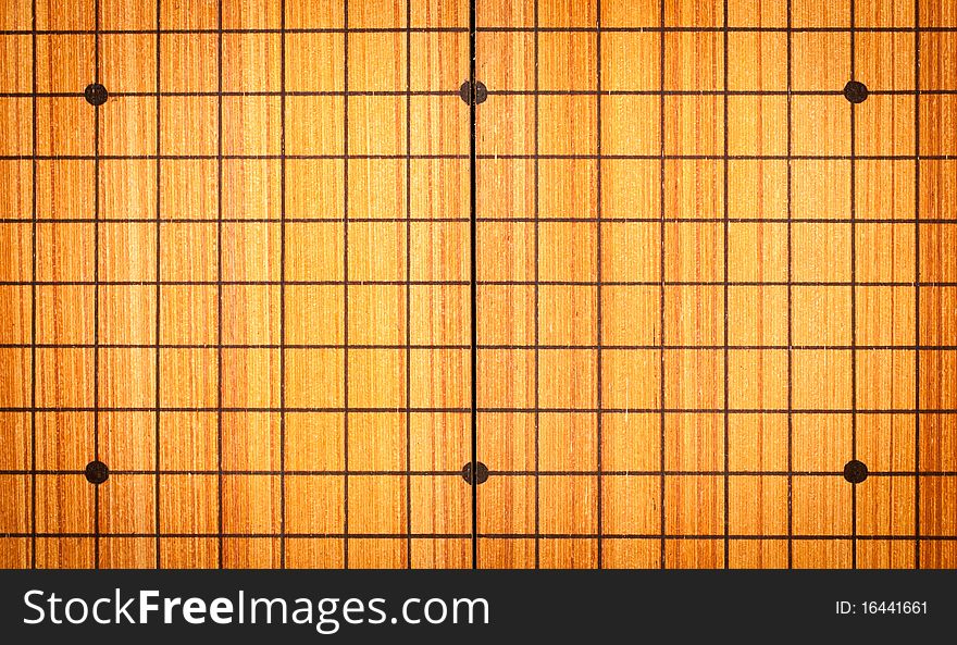 Wooden Japanese checker board background. Wooden Japanese checker board background