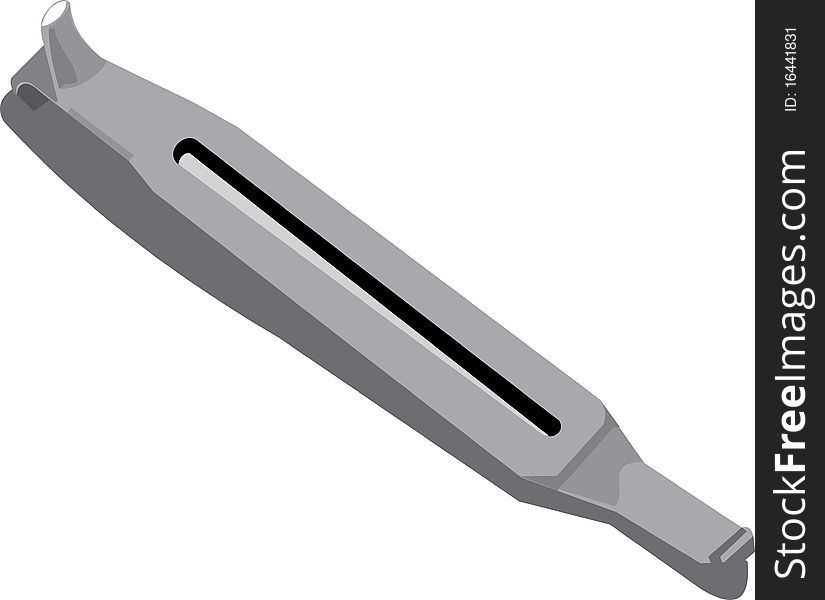 Illustration of a gray scale pryer tool