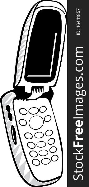 Retro style drawing of a cellphone