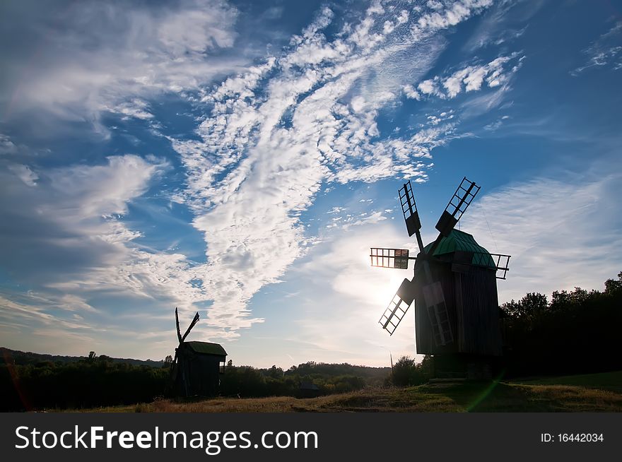 Landscape with a windmill