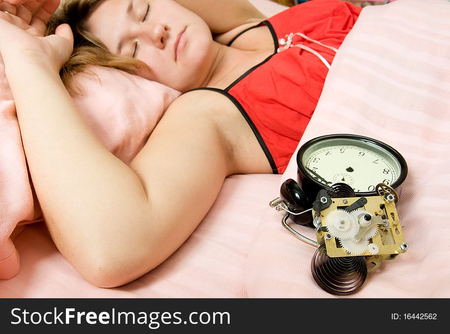 Abortive attempt to awake sleeping woman