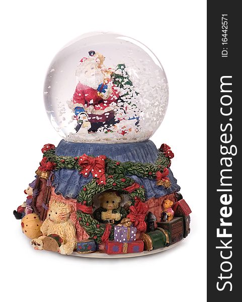 Christmas music box with snow ball