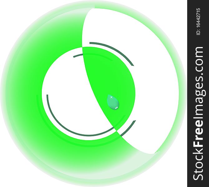 Abstract green technology circles on a white background. Vector. Abstract green technology circles on a white background. Vector