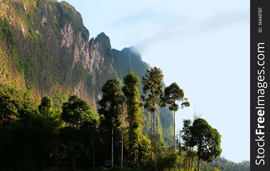 High Cliffs On The Tropical Island