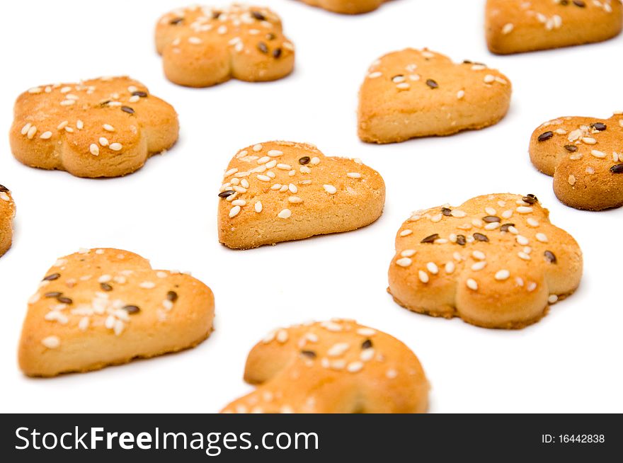Close up of pastries with sesame