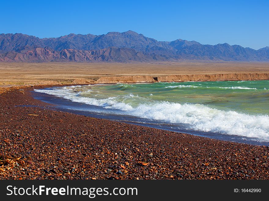 Beautiful landscape of the sea with waves. Beautiful landscape of the sea with waves