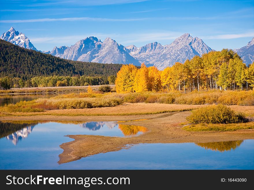 Grand Teton during the fall season