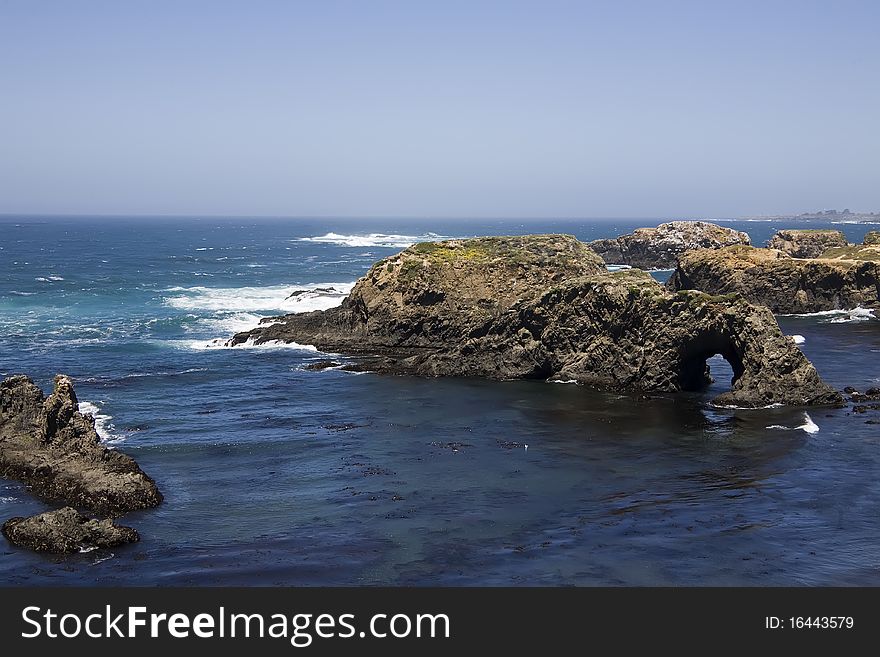 Coast of Pacific ocean nearby Mendocino. Coast of Pacific ocean nearby Mendocino