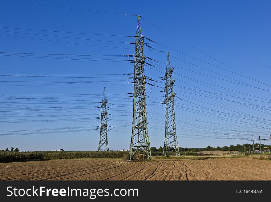 Electrical Power Plant In Landscape