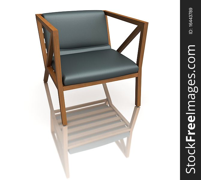 High resolution 3d render of a modern chair