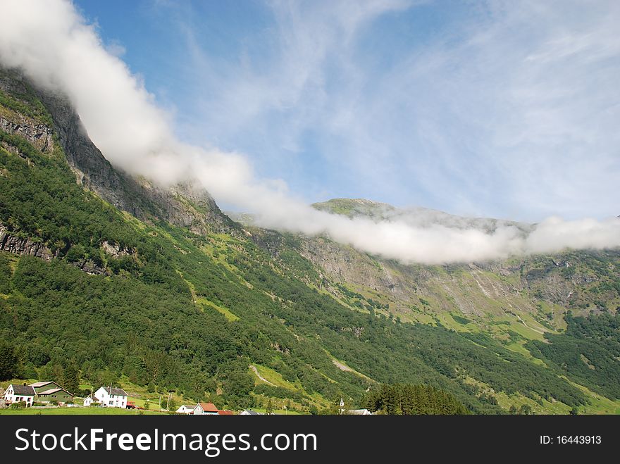 Village near Naeroyfjord