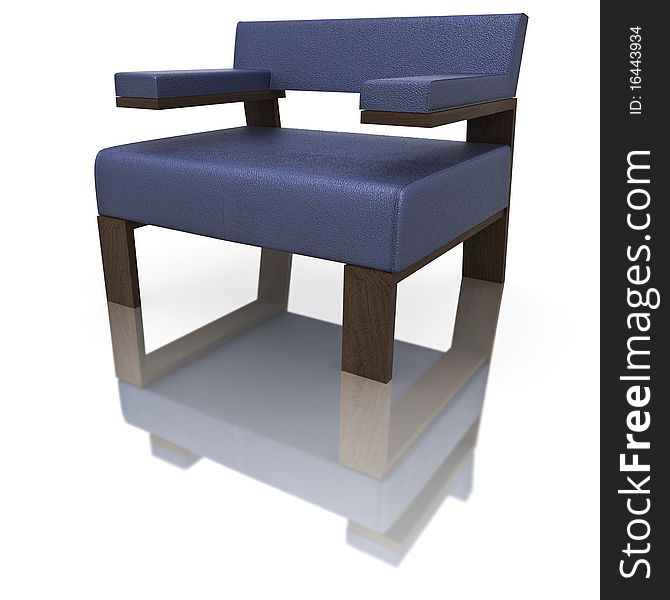 High resolution 3d render of a modern chair