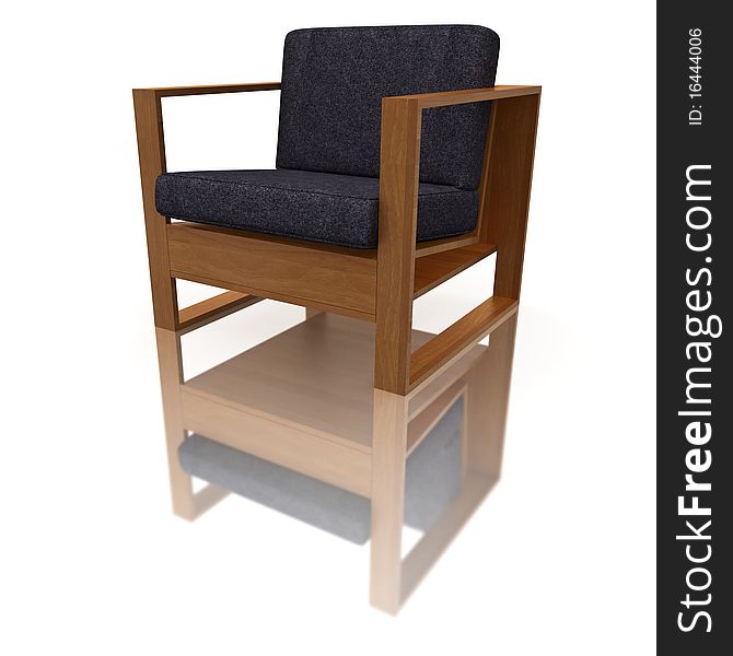 High resolution 3d render of a modern chair