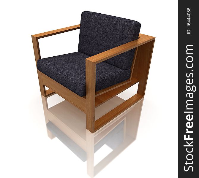 High resolution 3d render of a modern chair