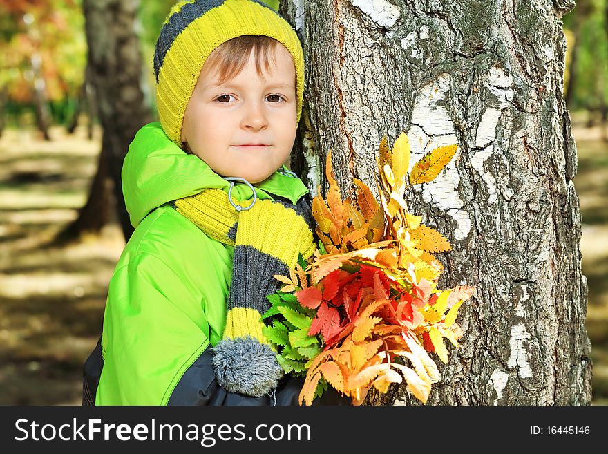 Boy and autumn