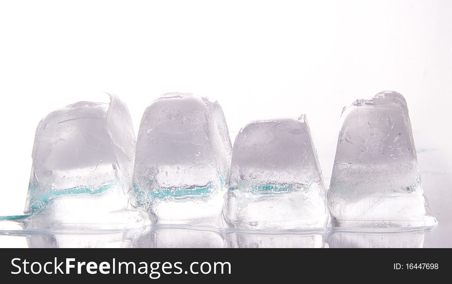 Ice cube with white background