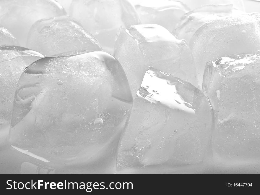 Ice cube with white background