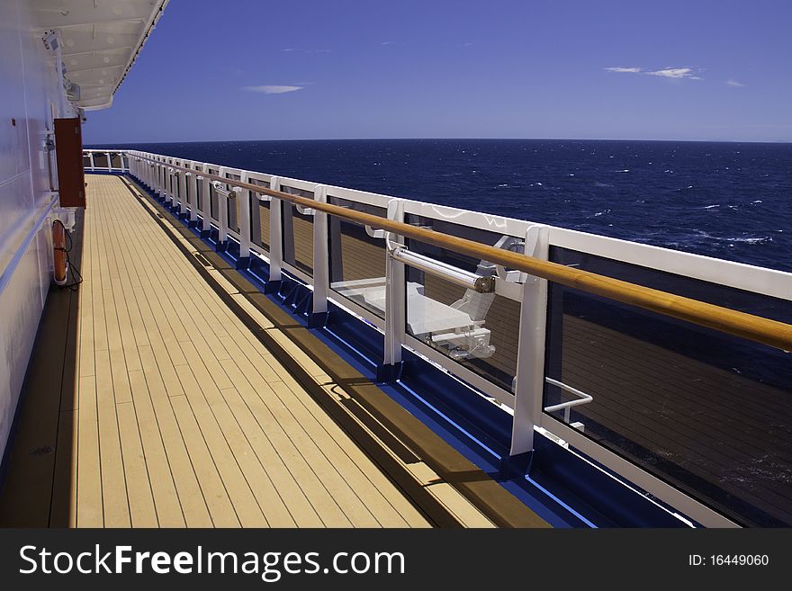 An empty deck beckons world weary passengers to find some peace and quiet to relax and soak up the Caribbean sun on the deck of the Carnival Dream. An empty deck beckons world weary passengers to find some peace and quiet to relax and soak up the Caribbean sun on the deck of the Carnival Dream.