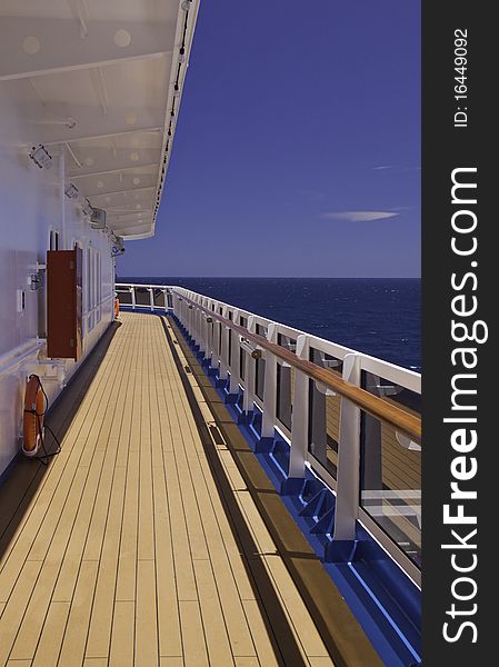 An empty deck beckons world weary passengers to find some peace and quiet to relax and soak up the Caribbean sun on the deck of the Carnival Dream. An empty deck beckons world weary passengers to find some peace and quiet to relax and soak up the Caribbean sun on the deck of the Carnival Dream.