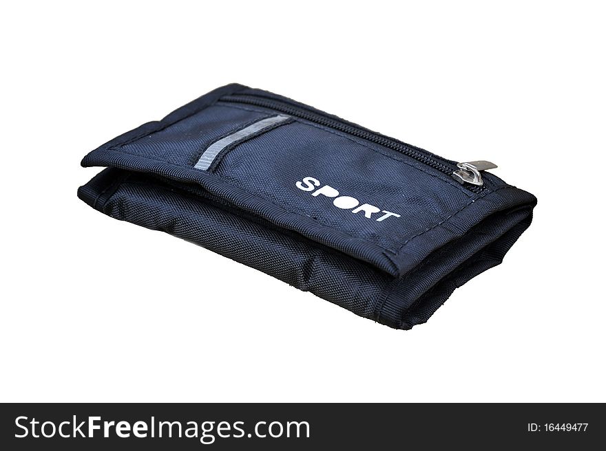 Black pouch on white background