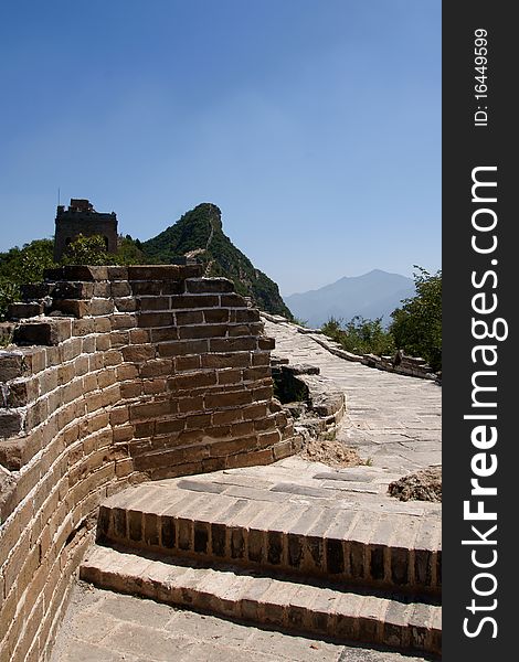 Famous great wall at Simatai near Beijing, China